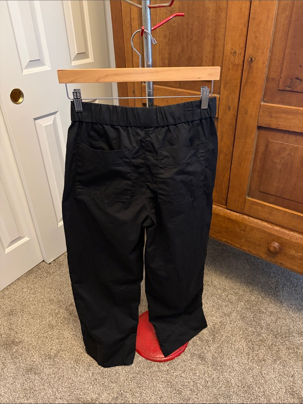 Everlane The Easy Pull On Chino Black Elastic-Waist Pants Size 4 - Picture 5 of 9